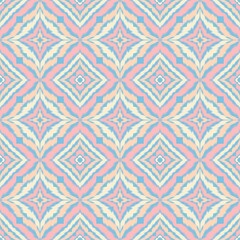 Seamless Ikat ethnic traditional Textile pattern geometric abstract folklore ornament Tribal ethnic illustration background design for print, clothing, scarf