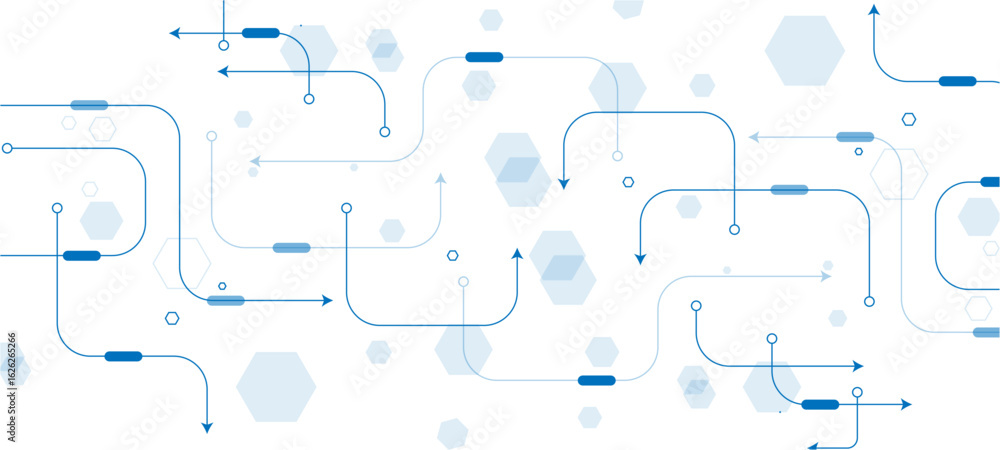 Poster abstract futuristic technology background. technology background with crossed lines and dots. abstra