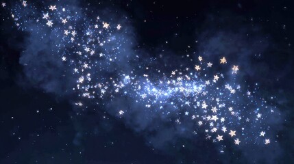 Fototapeta premium Cosmic nebula, stars, swirling mist