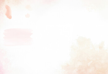 Blush-Peach Watercolor Edge Background with Center Copy Space