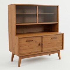 Modern Wooden Cabinet with Shelves and Storage Space Design