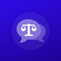 Obraz premium legal assistance icon for apps, transparent design