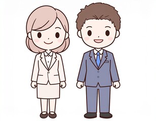 スーツ　イラスト　仕事