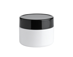 Angled View of White Skincare Tube with Black Flip Cap – Realistic Mockup PNG