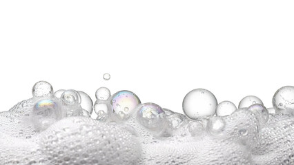 Gentle foam and shimmering bubbles perfect for clean beauty, bath products, or refreshing spa visuals with a modern, transparent aesthetic