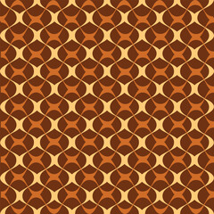 Seamless Organic Geometric Pattern with Warm Brown and Orange Tones. fabric pattern