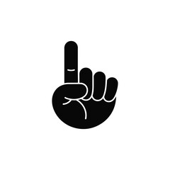 Hand pointing vector silhouette