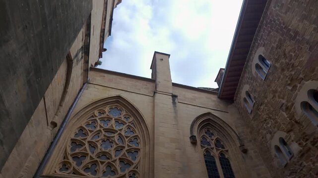 Church of San Salvador in the historic town of Getaria in the north, Basque Country.