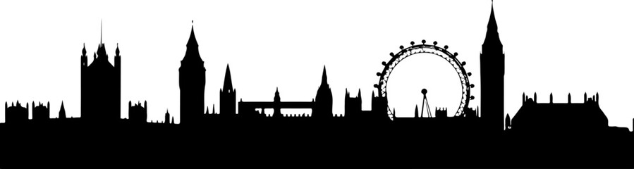 Obraz premium City Skyline Silhouette Vector