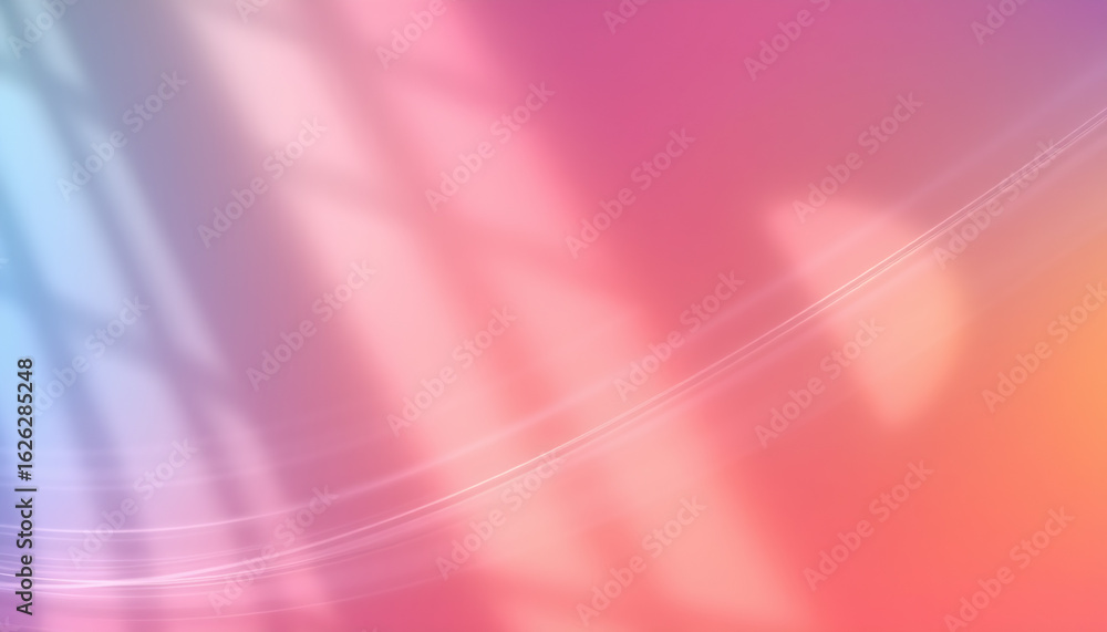 Poster vibrant abstract gradient background with soft light and wavy lines.