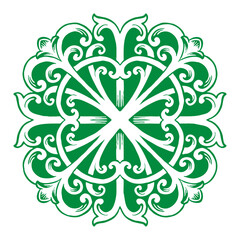 green floral ornament
