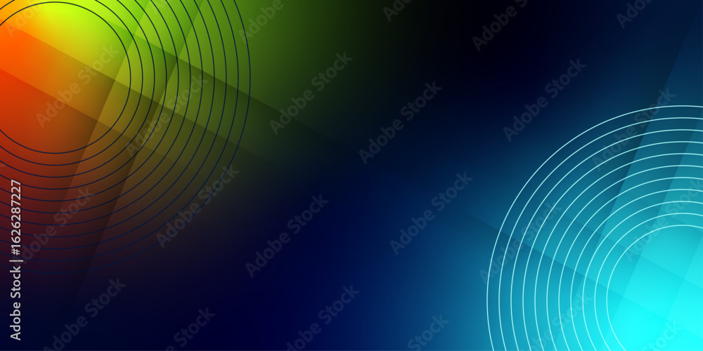 Poster colorful abstract background with geometric circle shapes with shadow abstract geometric background 