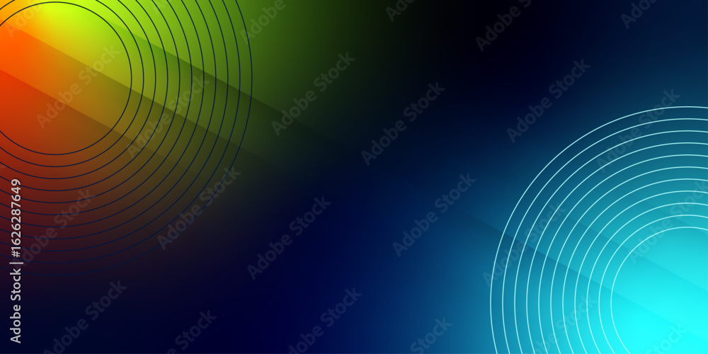 Poster colorful abstract background with geometric circle shapes with shadow abstract geometric background 