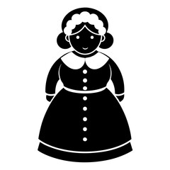 Mrsclaus vector clean black silhouette design white background