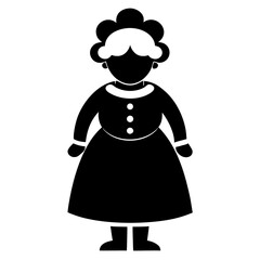 Mrsclaus vector clean black silhouette design white background