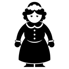Mrsclaus vector clean black silhouette design white background
