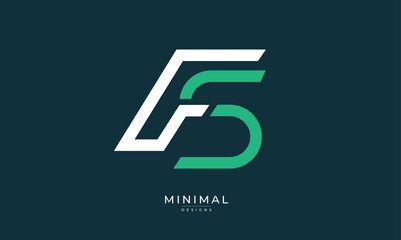 Alphabet letter icon logo FS