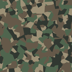 Seamless Camouflage Pattern 1 &ndash; 4K Woodland - Polygon