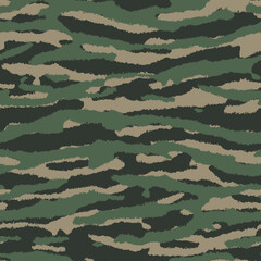 Seamless Camouflage Pattern 1 &ndash; 4K Woodland - Tiger