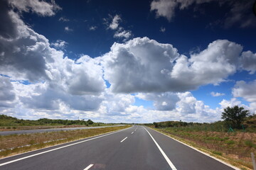 A sunny summer day on the prairie of Inner Mongolia, China