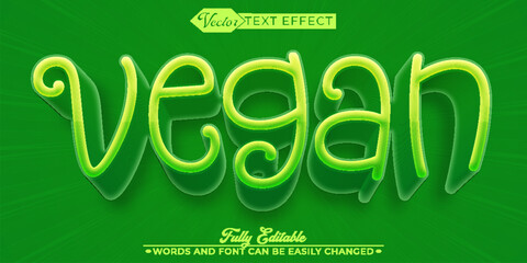  Fresh and Natural Vegan Vector Fully Editable Smart Object Text Effect