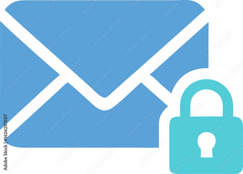 Aufkleber modern digital email security – online message encryption & safe inbox