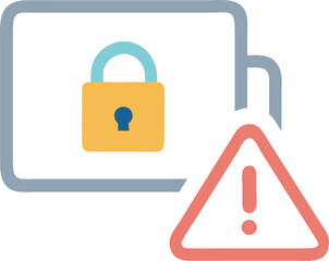 Security Alert Icon – Digital System Warning & Cybersecurity Notification

