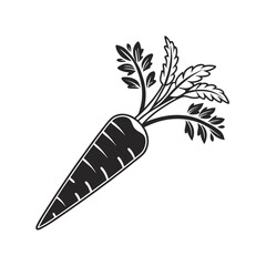 Carrot black icon vector, Adobe Illustrator Artwork