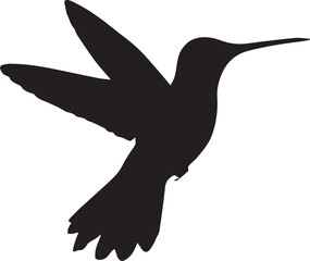 Obraz premium Vector of a hummingbird mid-flight with wings angled