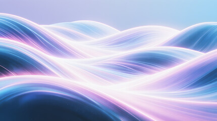 Abstract Flowing Light: A mesmerizing abstract scene of flowing, luminous lines that evoke a sense of energy and dynamism. The artful composition features a gradient of soft pastel tones.