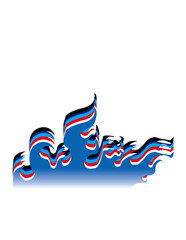 fire flame blue vector illustrator 