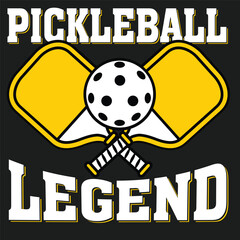 Pickleball Legend  vintage black text design
