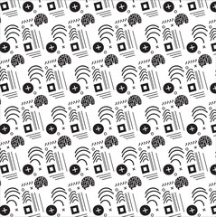 Creative new style seamless pattern with shapes