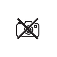 Vector art of no camera sign isolated on white background