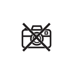 Vector art of no photography sign isolated on white background