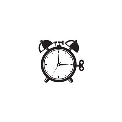 Vector art of alarm clock icon isolated on white background