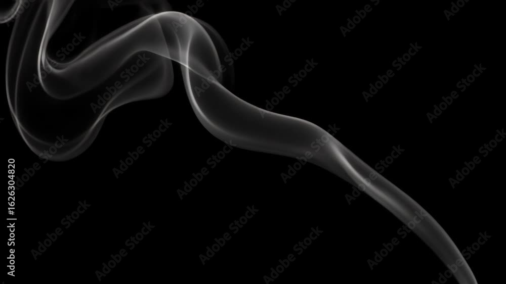 Aufkleber abstract smoke waves on black background for video content, creating dynamic visuals. abstract smoke