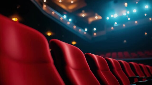 Cinema red seat scene