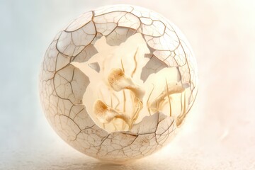 golden egg on white background