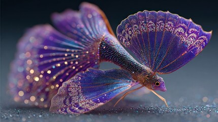 A stylized, fantastical fish