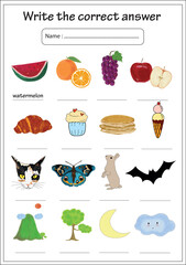 English worksheets for kids