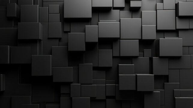 Dark, abstract cubist pattern