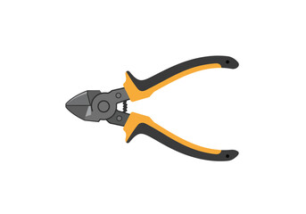 Obraz premium Pliers with a yellow and black handle and gray blades ready for a task