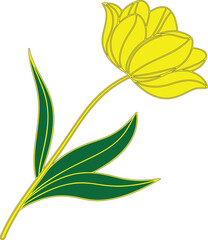 Yellow Flowers Vector Illustration – Bright Floral and Nature Design