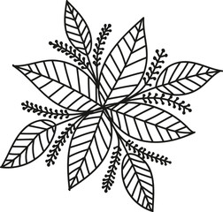 Hand drawn flower Coloring Pages