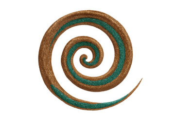 Metallic gold and deep teal glitter spiraling dynamically, blending in shimmering abstract motion