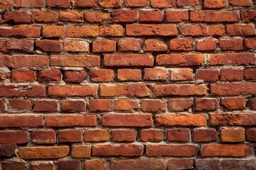 Obraz premium Rustic red brick wall texture perfect for vintage home decor and renovation projects - adaptable background for various creative design needs