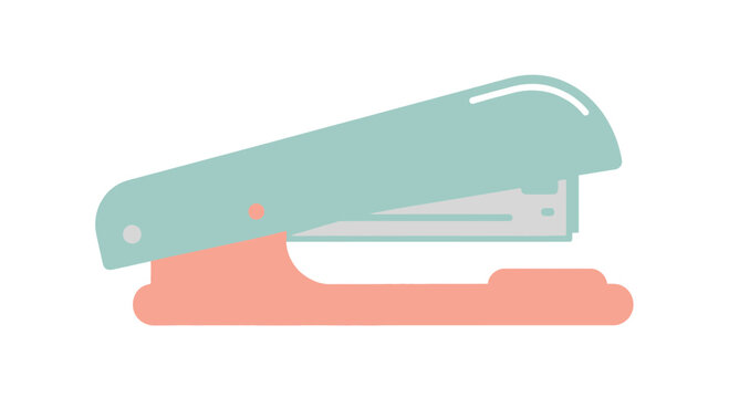 Flat Vector Stapler Illustration
