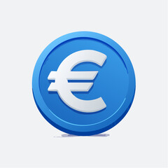 Obraz premium Euro, monnaie cerclé de bleu, paiement