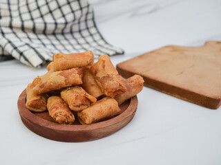 Indonesian spring roll cake or called sumpia